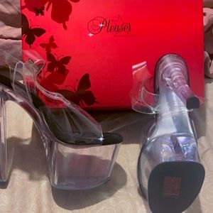 New pleaser heels size 8 worn for an hour still has original packaging.